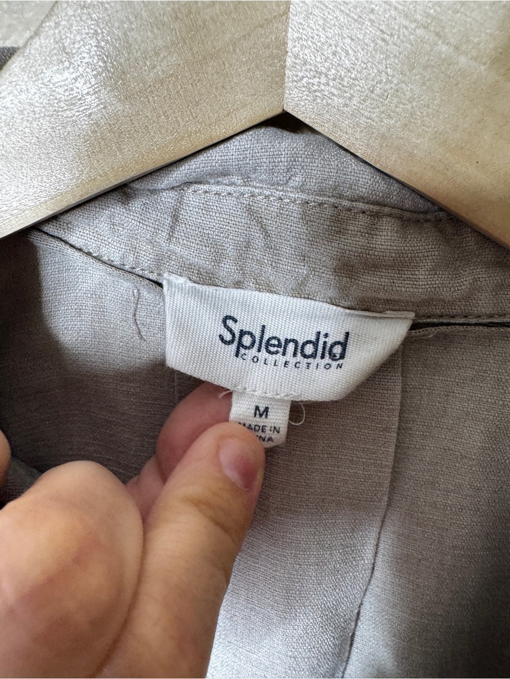 Splendid Collection Jacket Women Medium Gray Linen Blend Utility Drawstring Hem - Picture 3 of 8